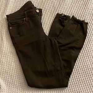 PAIGE: Size 28 Verdugo Ankle Black distressed jeans